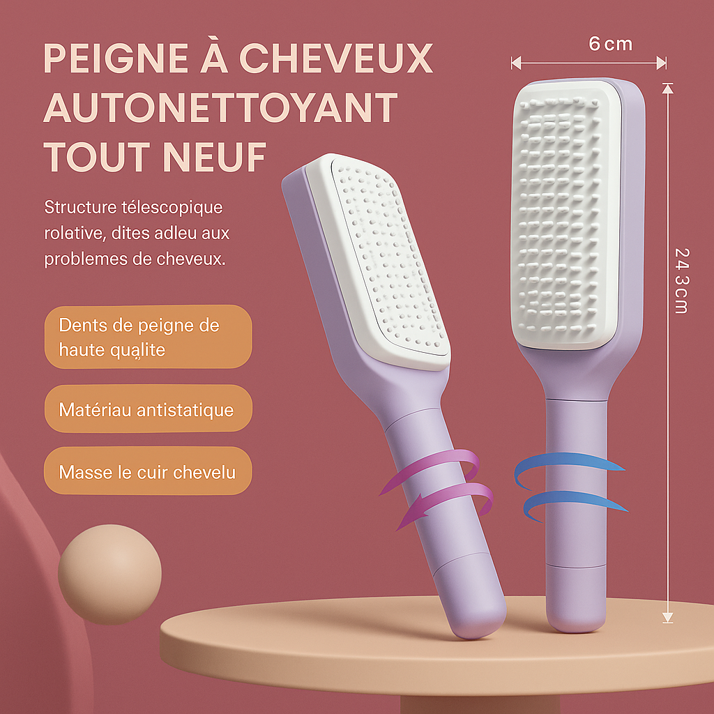 Self-Cleaning Hair Brush